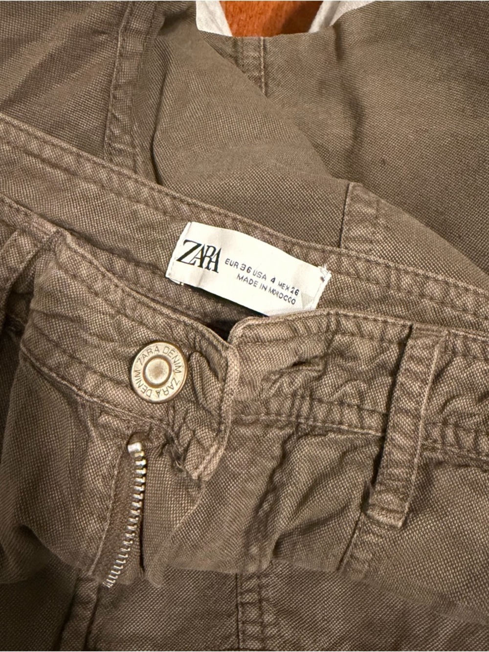 Zara Brown Cargo Pants - Picture 4 of 5